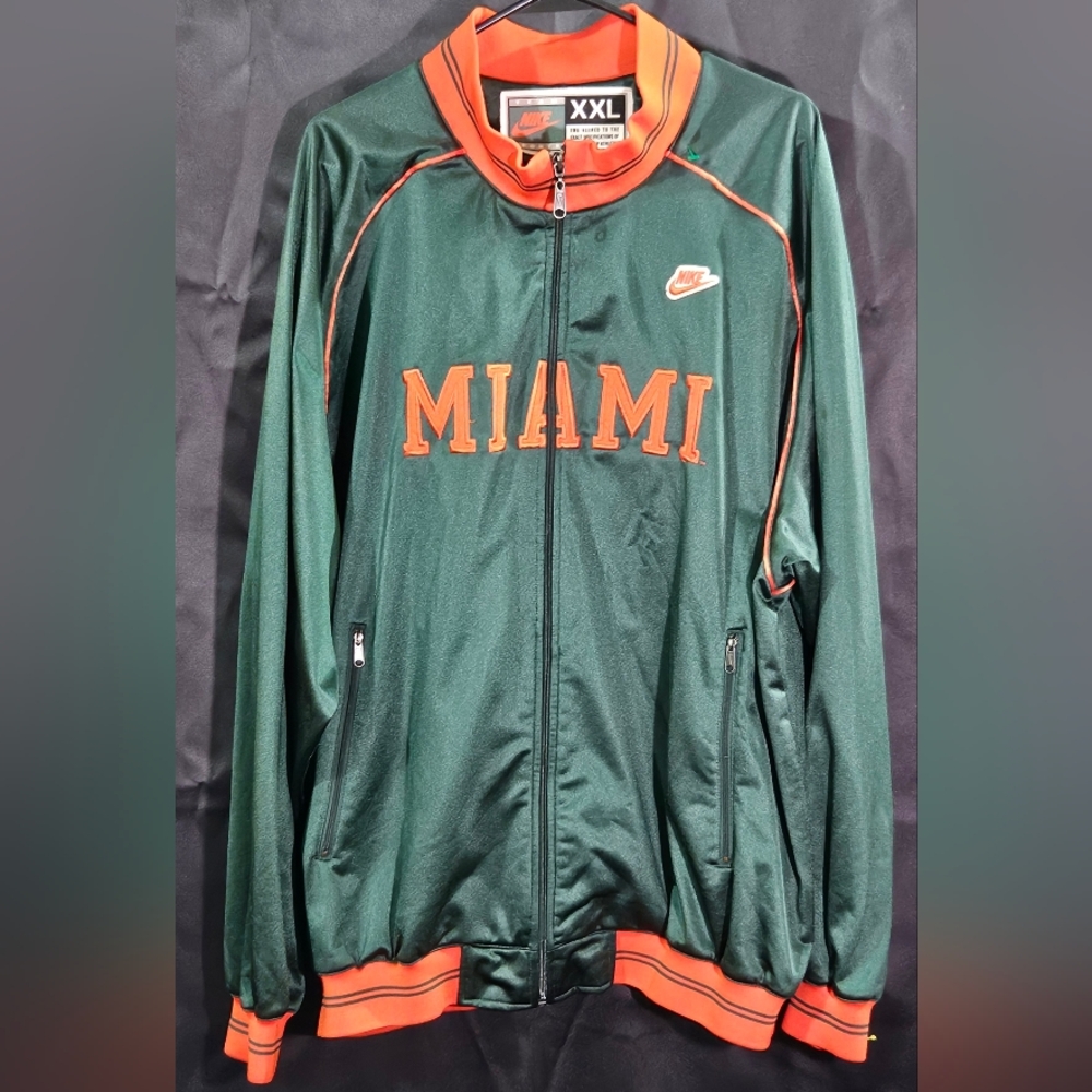 Nike Jacket University of Miami Hurricanes Vintage Team Full Zip XXL from 2003.